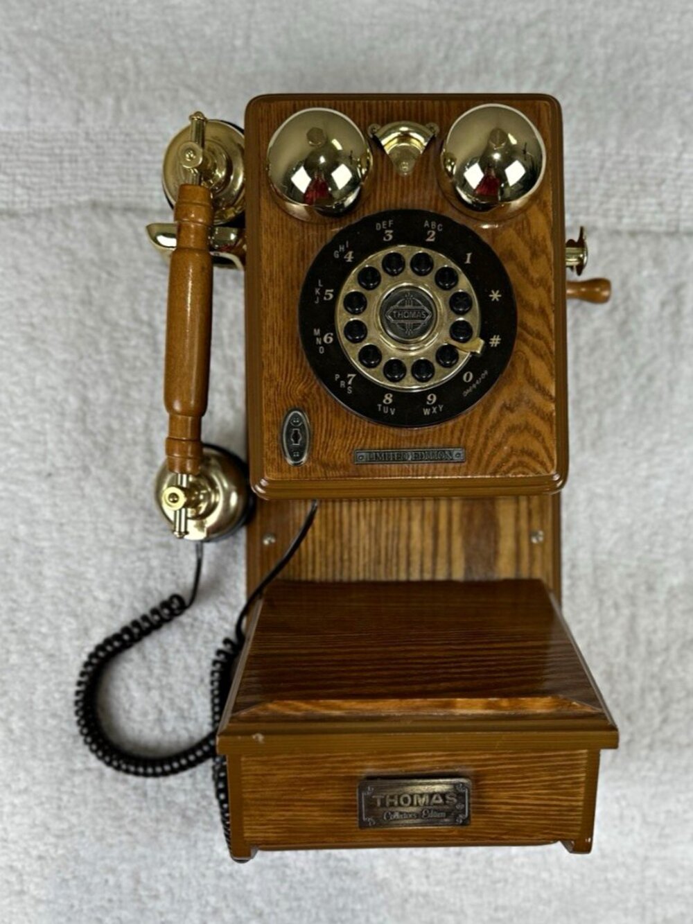 Thomas Pacconi Classics Limited Edition Vintage Style Wall Telephone Brown
